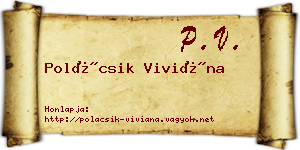 Polácsik Viviána névjegykártya
